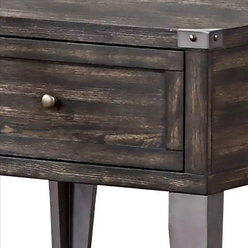 Hampton Style End Table with Marble Top, Pearl White