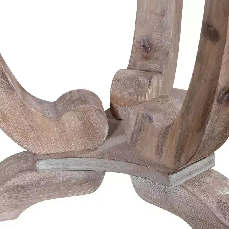 Greystone Mill End Table in Stone White Wash with Wirebrush Distressing