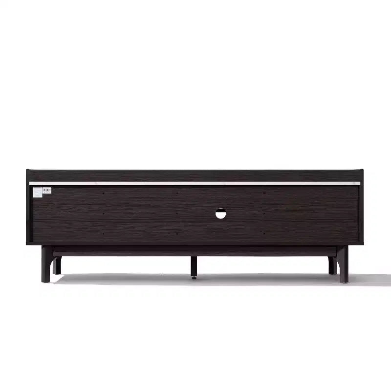 63-Inch TV Stand with Faux Marble Top for TVs Up to 65 Inches, Black Media Console