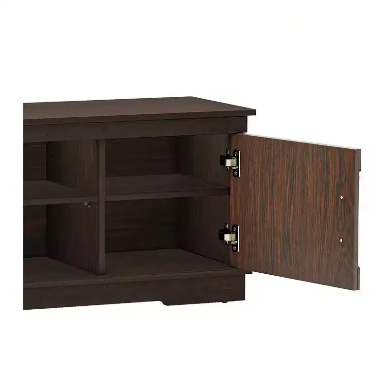 Farmhouse TV Stand with Height Adjustable Mount for TVs Up to 70 Inches, Entertainment Center Media Console for Living Room