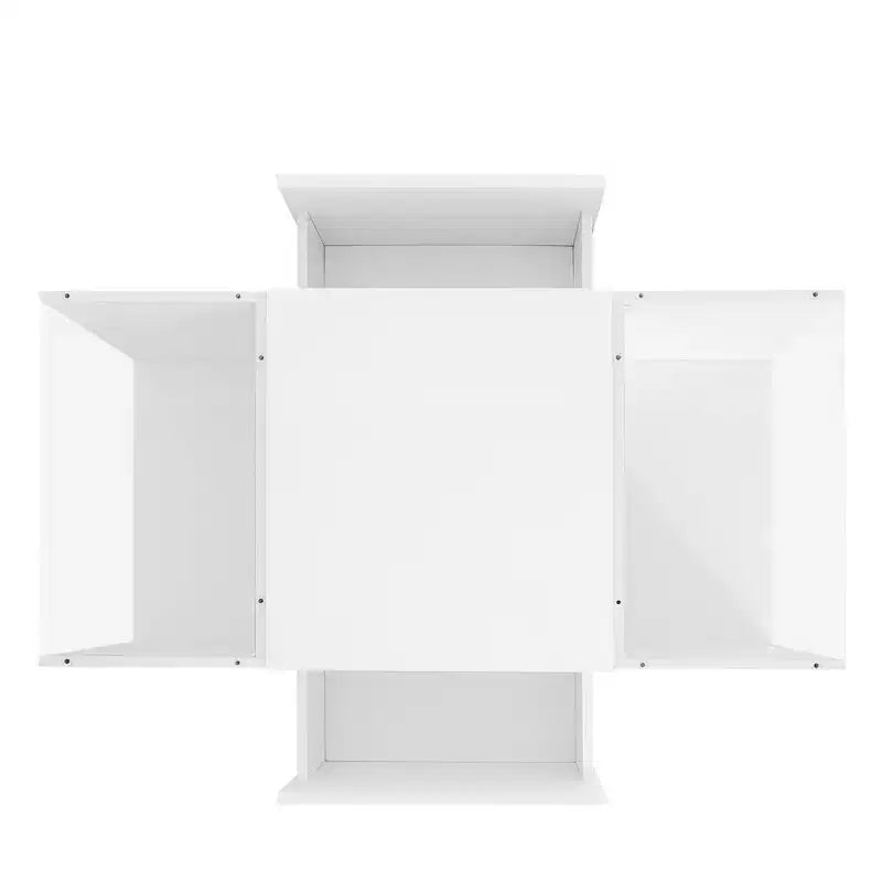 Modern Coffee Table with LED Lights, Rectangle Center Table with Storage and Drawers for Living Room