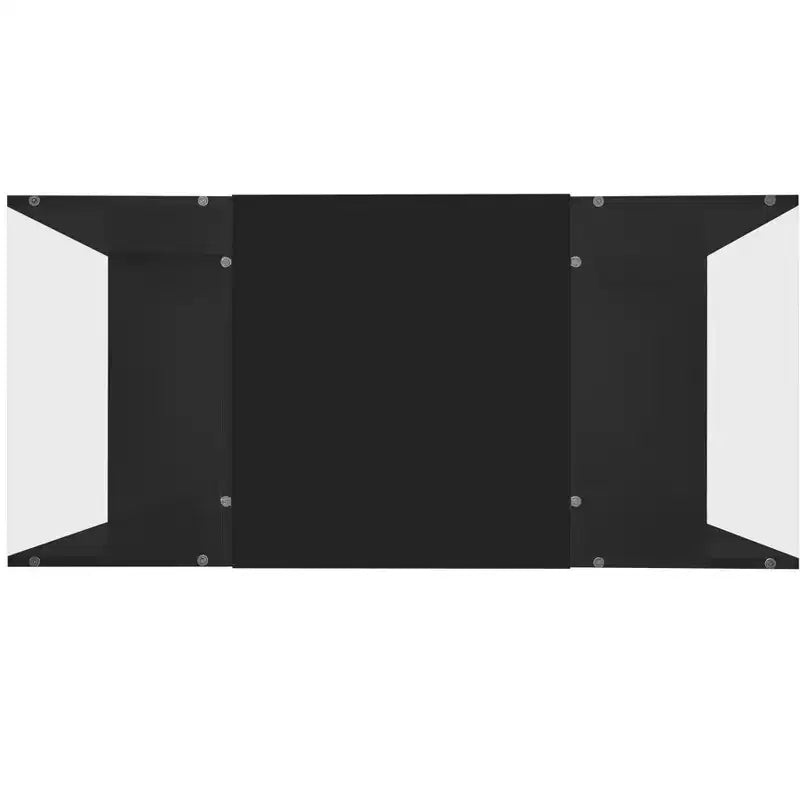 Modern Coffee Table with LED Lights, Rectangle Center Table with Storage and Drawers for Living Room
