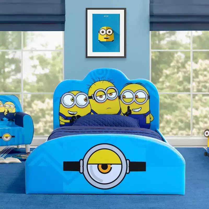 Minions Upholstered Twin Bed for Kids