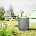 2.6 Gal Outdoor 3-in-1 Concrete Cooler Side Table with Storage, Removable Ice Bucket and Lid