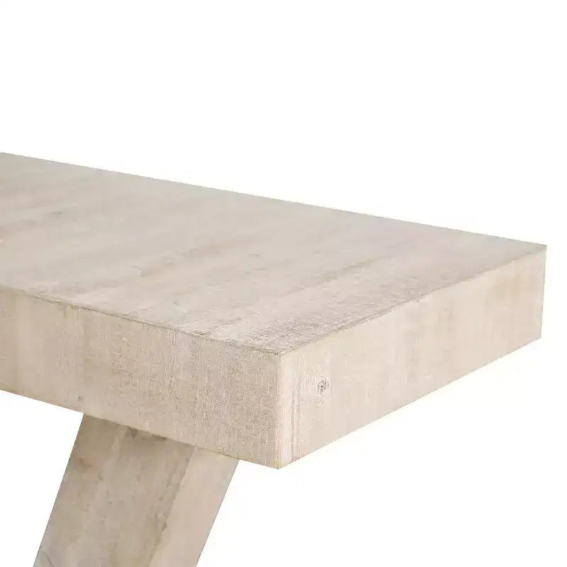 60-Inch Rustic Entryway Console Table with Distressed Wood Top and Wide V-Leg Base for Hallway