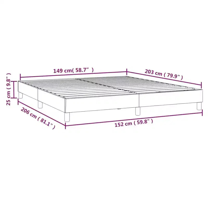 Queen Bed Frame in Dark Grey Velvet with Plywood and Engineered Wood Construction