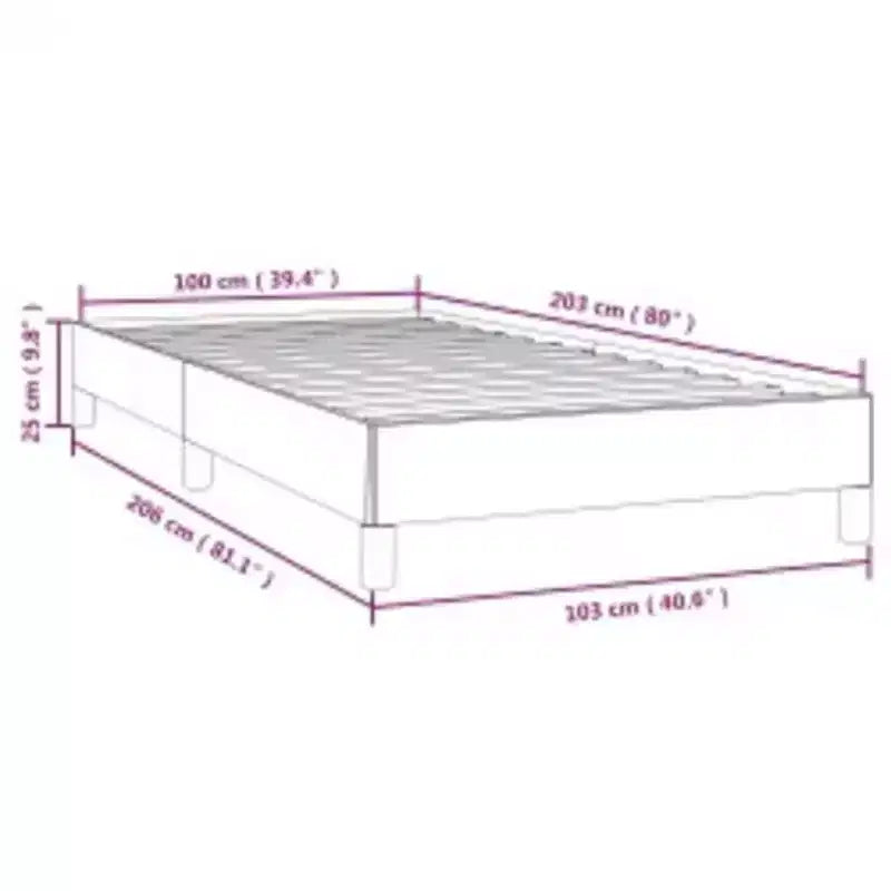 Upholstered Bed Frame, Light Grey