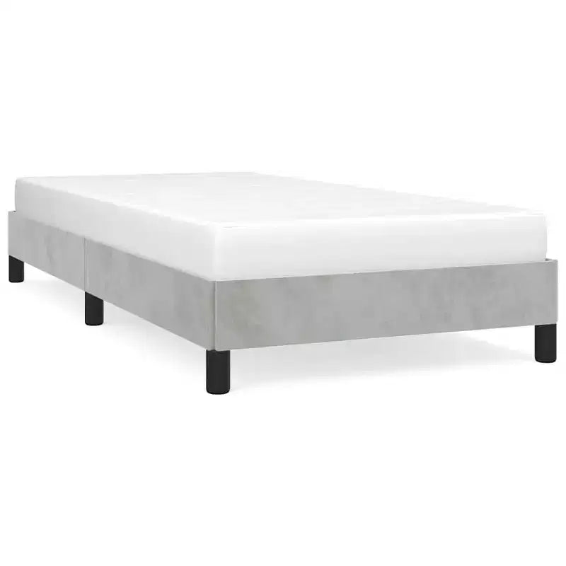 Upholstered Bed Frame, Light Grey