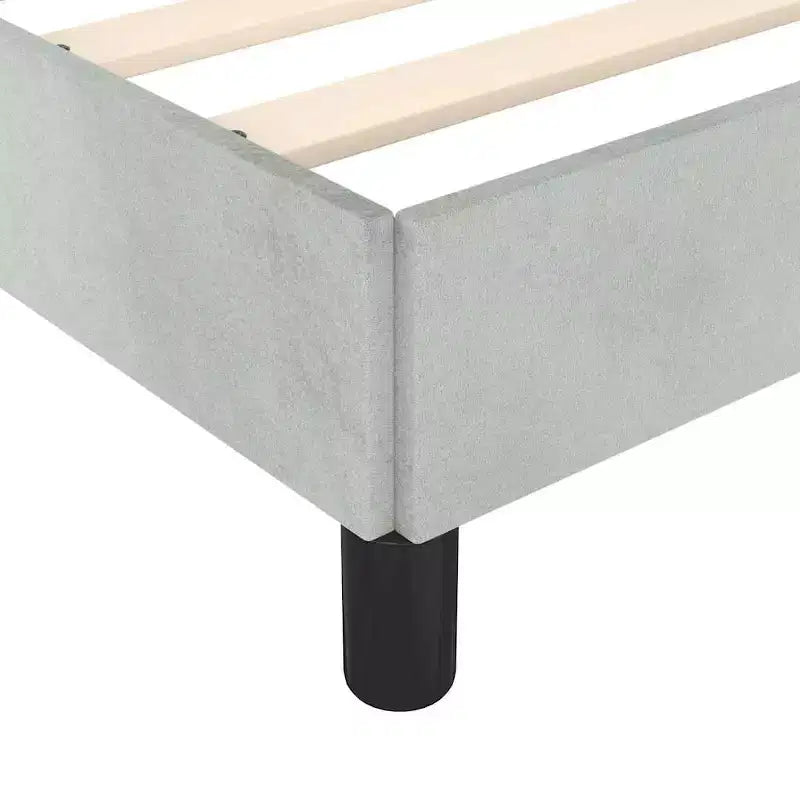 Upholstered Bed Frame, Light Grey
