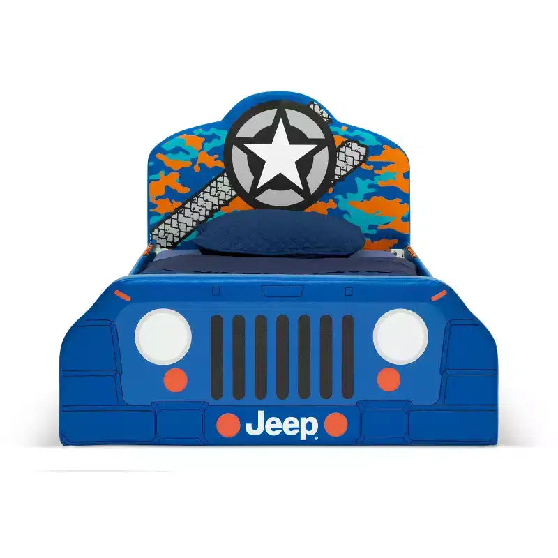 Jeep Upholstered Twin Bed for Kids