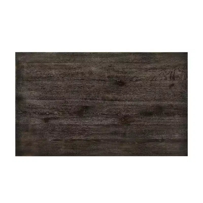 Hampton Style Wooden Dining Table with Rectangular Top and Turned Legs, Gray