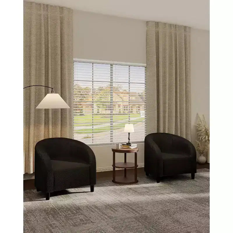Velvet Accent Barrel Chair, Upholstered Club Chair with Armrests and Soft Padded Seat for Living Room, Bedroom, or Study