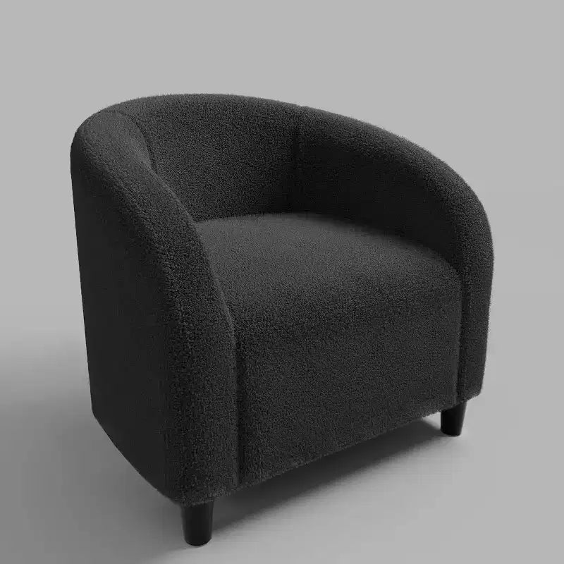 Velvet Accent Barrel Chair, Upholstered Club Chair with Armrests and Soft Padded Seat for Living Room, Bedroom, or Study