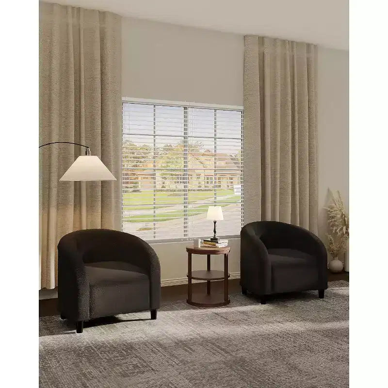 Velvet Accent Barrel Chair, Upholstered Club Chair with Armrests and Soft Padded Seat for Living Room, Bedroom, or Study