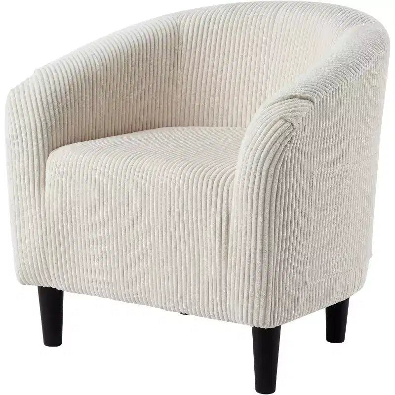 Velvet Accent Barrel Chair, Upholstered Club Chair with Armrests and Soft Padded Seat for Living Room, Bedroom, or Study