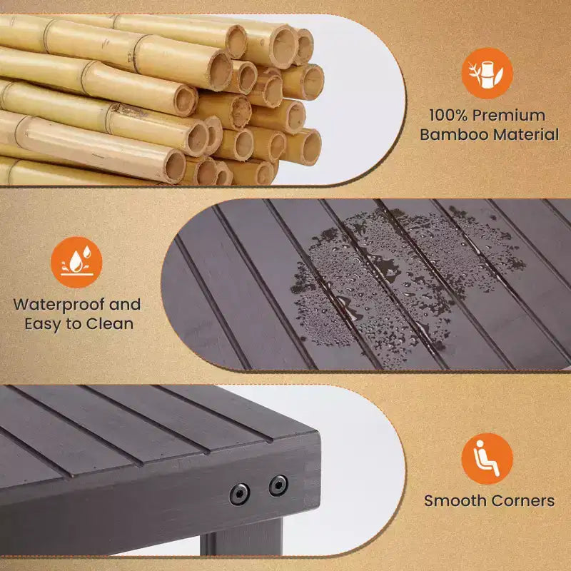 3-Tier Bamboo Shoe Rack Bench, 286 LBS Capacity for Entryway, Bedroom, Living Room and Balcony