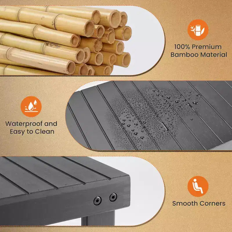 3-Tier Bamboo Shoe Rack Bench, 286 LBS Capacity for Entryway, Bedroom, Living Room and Balcony