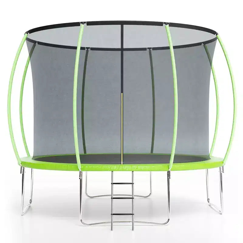 12FT Outdoor Trampoline with Safety Enclosure, 440 Lbs Capacity, ASTM Certified, No-Gap Net for Kids and Adults