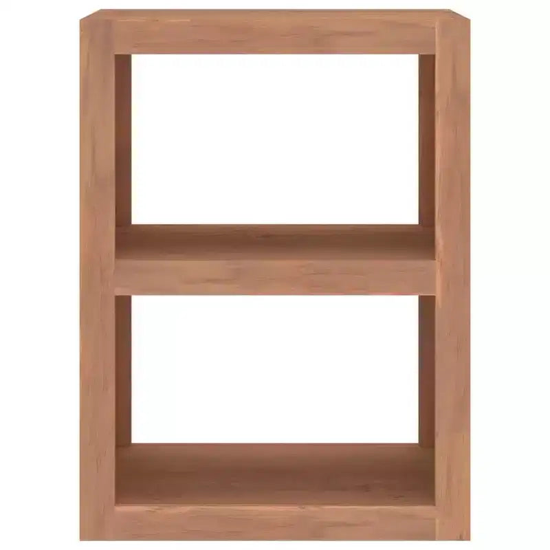 Solid Teak Wood Side Table 17.7x11.8x23.6 with Open Storage