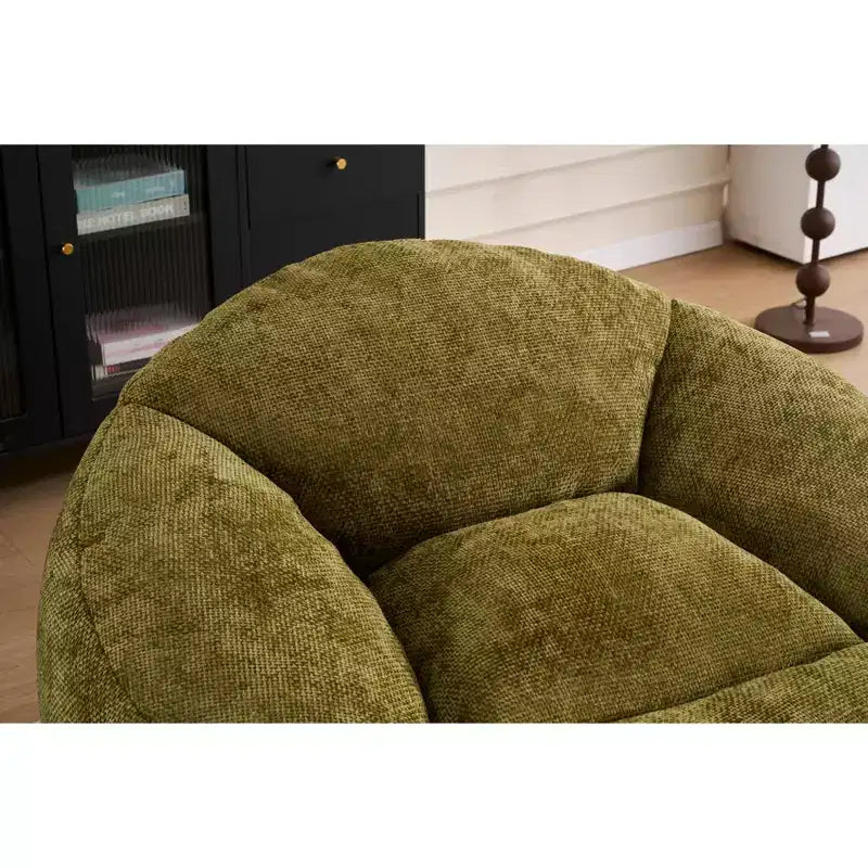 Chenille Bean Bag Chair Lazy Floor Sofa Chair with Foam Filling for Adults and Kids Living Room
