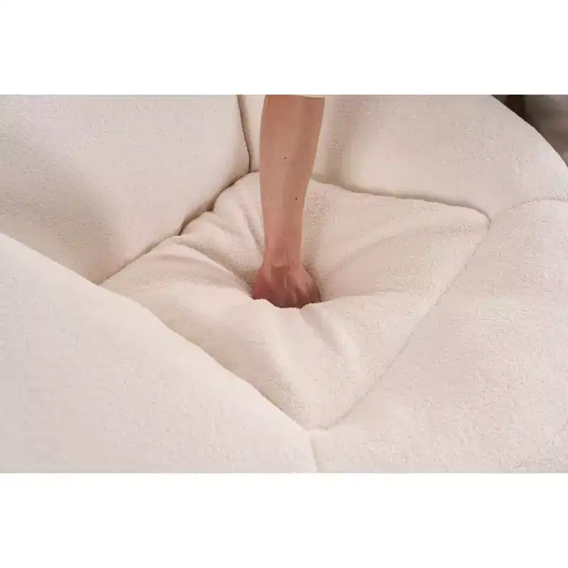 Chenille Bean Bag Chair Lazy Floor Sofa Chair with Foam Filling for Adults and Kids Living Room