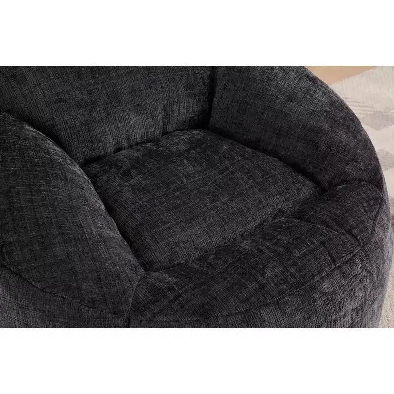 Chenille Bean Bag Chair Lazy Floor Sofa Chair with Foam Filling for Adults and Kids Living Room