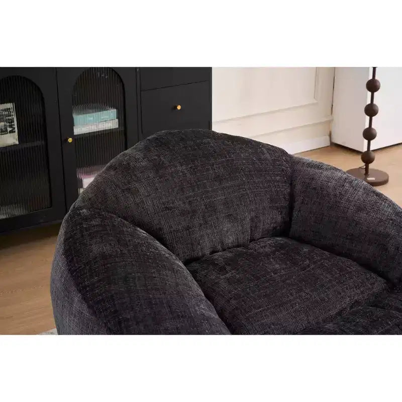 Chenille Bean Bag Chair Lazy Floor Sofa Chair with Foam Filling for Adults and Kids Living Room