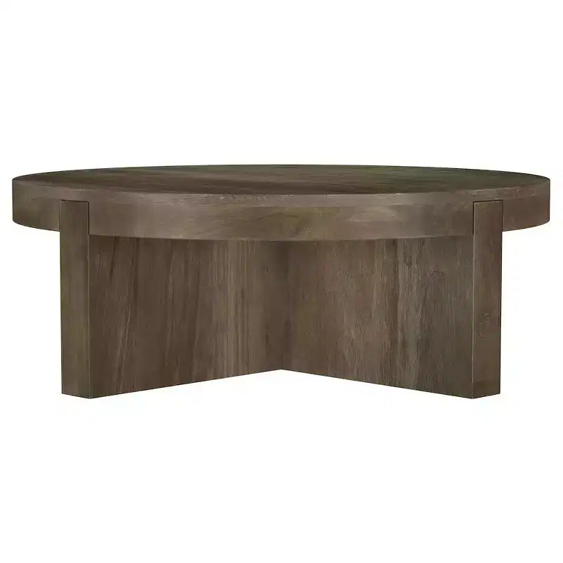 Round Solid Mango Wood Coffee Table
