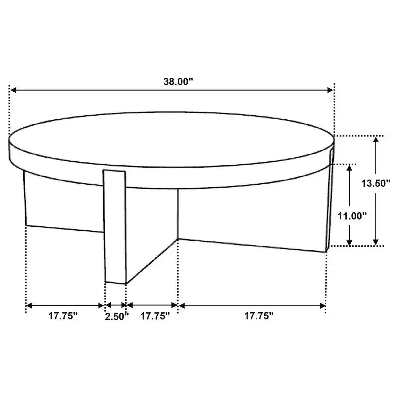 Round Solid Mango Wood Coffee Table